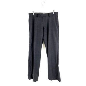 Nautica Gray Wool Partially Lined Flat Front Mid Rise Dress Pants‎ 32/30